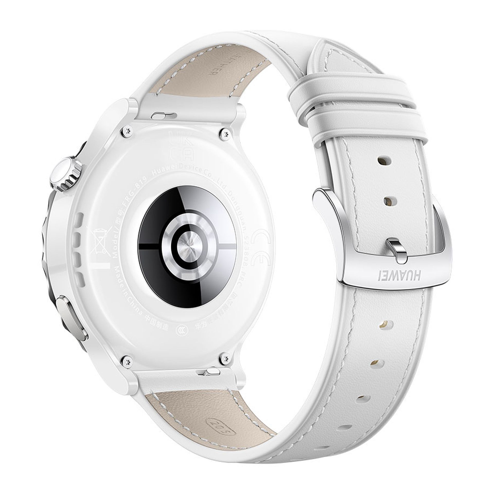 Watch GT3 Pro White Leather Strap White 43mm