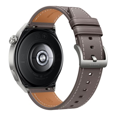 Watch GT3 Pro Titanium Leather Strap Gray 46mm