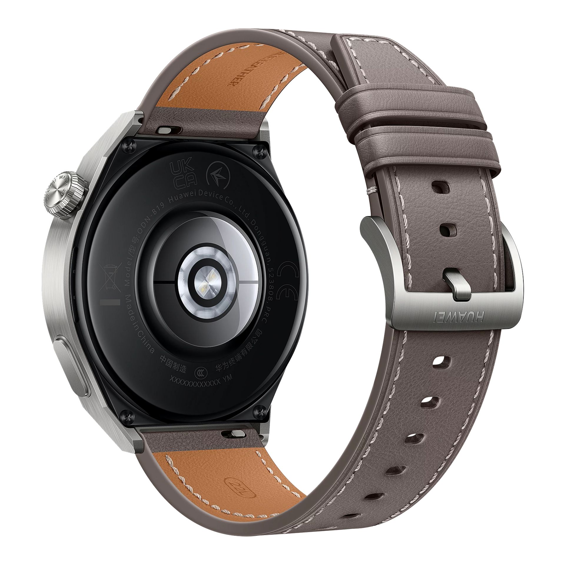 Watch GT3 Pro Titanium Leather Strap Gray 46mm